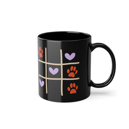 Taza Negra “Tic-Tac-Cat” (11oz)